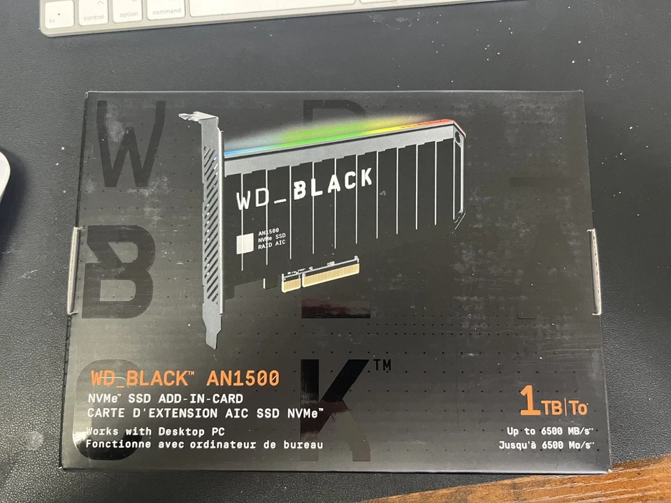 WD_BLACK AN1500 1 TB I NVMe SSD Add-In-Karte I Neu