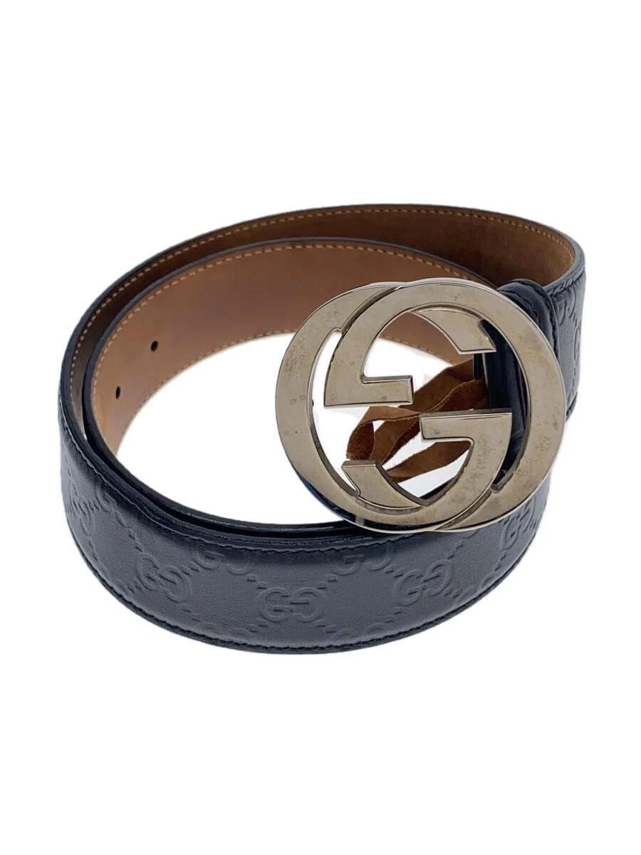Ceinture GUCCI à emboîtement Guccisima taille 80 32 pouces cuir BLK 114984 AA61N