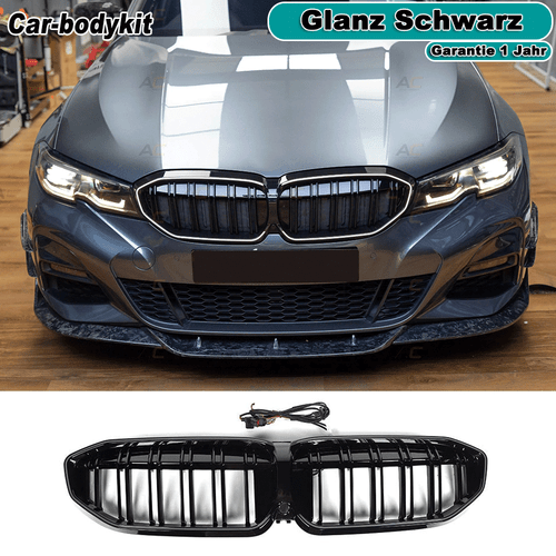 Parrilla frontal negra brillante parrilla M/LED para BMW G20 320i M340i 2019-22 - Imagen 1 de 11