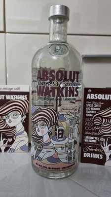 Absolut Vodka Watkins Travelers Edition mit Postkarte und Tag