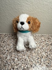 Nintendogs Brown And White Dog Plush Teal Collar 4  