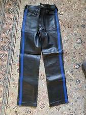 Mr. B Berlin Lederhose blaue Seitenstreifen G...