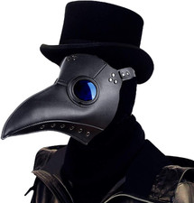 Halloween Plague Doctor Mask Steampunk Cosplay Costume Bird Beak Mask Long Beak