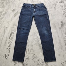 Lee Jeans Womens 16 Blue Mid Rise Slim Fit Tapered Leg Stretch Denim Casual