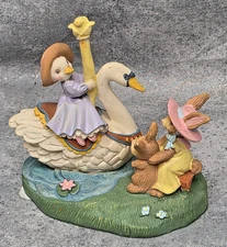AVON 1993 Carousel Wonderland Miniature Collection "Waiting for Our Turn" Swan