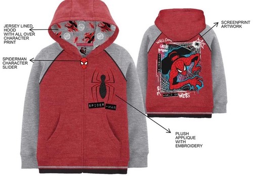 Boy's Spiderman Kid’s Hoodie Jacket Licensed Size 6 NEW - Picture 1 of 8