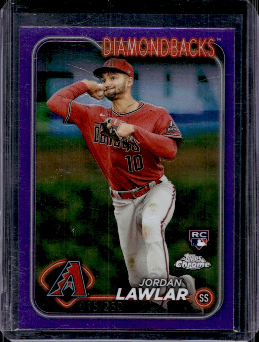 Jordan Lawlar 2024 Topps Chrome #229 Rookie Purple Refractor /250