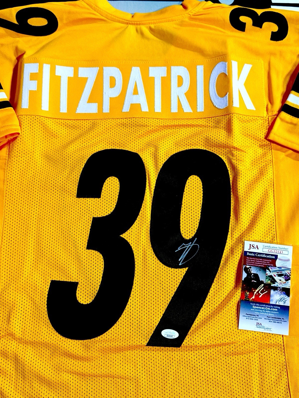 Minkah Fitzpatrick Autographed Signed Pittsburgh Steelers Jersey Safety JSA Certified 