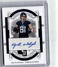 2023 Panini National Treasures Josh Whyle Rookie Auto RC 36/49 SP Packers Titans