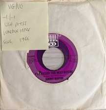 Jimmy Ruffin I've Passed This Way Before Vinyl Record 7" VG/VG 35027