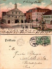 Rastatt Rathaus mit Alexisbrunnen Postcard Germany Postmarked 1902 Vintage