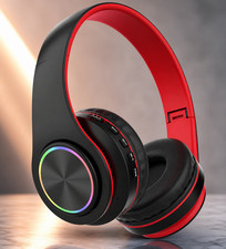 Wireless Headphones Bluetooth Foldable Stereo Bass Headset LED Light Mic