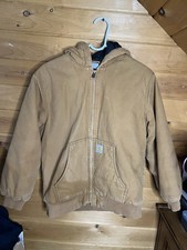 Carhartt Quilt Lined Jacket Coat Size Youth Large 14-16