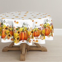 KüRbisse AhornbläTter Sonnenblumen Herbst Tischdecke Rund 140 Cm, Fall Fleckschu