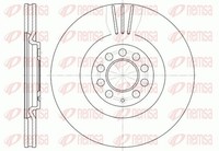 2X Remsa Bremsscheibe 6597.10 FüR 1J1 A3 1J6 8L1 Bora Skoda Audi 1J2 Golf Seat 4