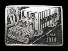 MJ23143 VINTAGE 1970s L.I.B EXPOLOSIVES SICNE 1914 BELT BUCKLE