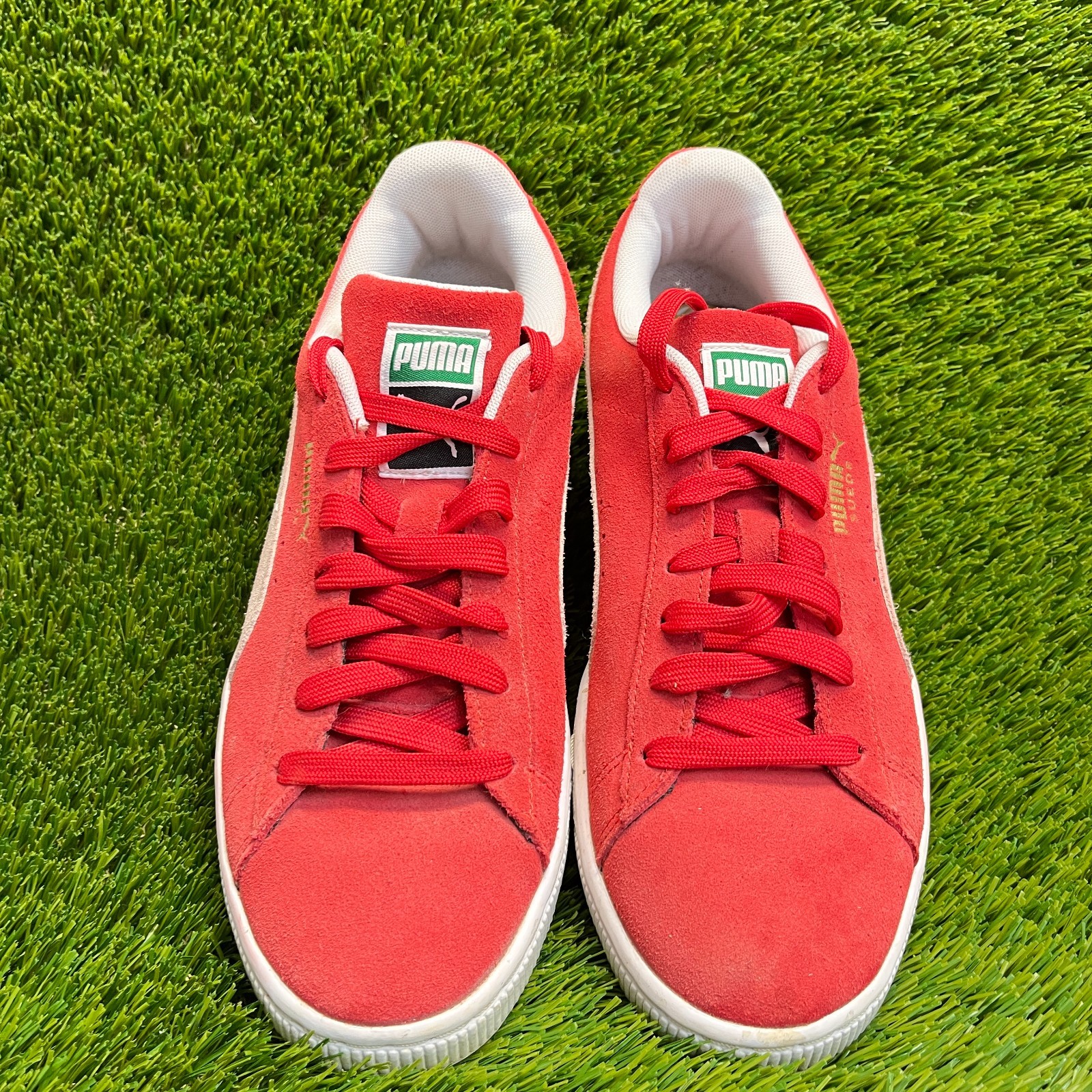 Puma Suede Classic Mens Size 9 Red White Athletic Lifestyle Shoes Sneakers thumbnail 5