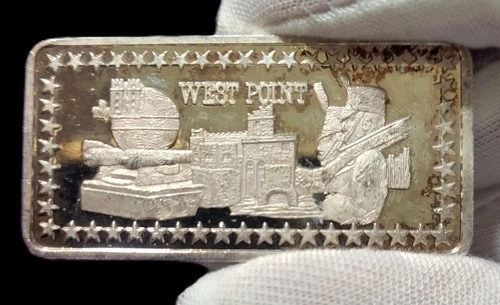 1975 West Point 1oz. Silver .999 Fine Stackable Bar. Hamilton Mint. SN-8007.