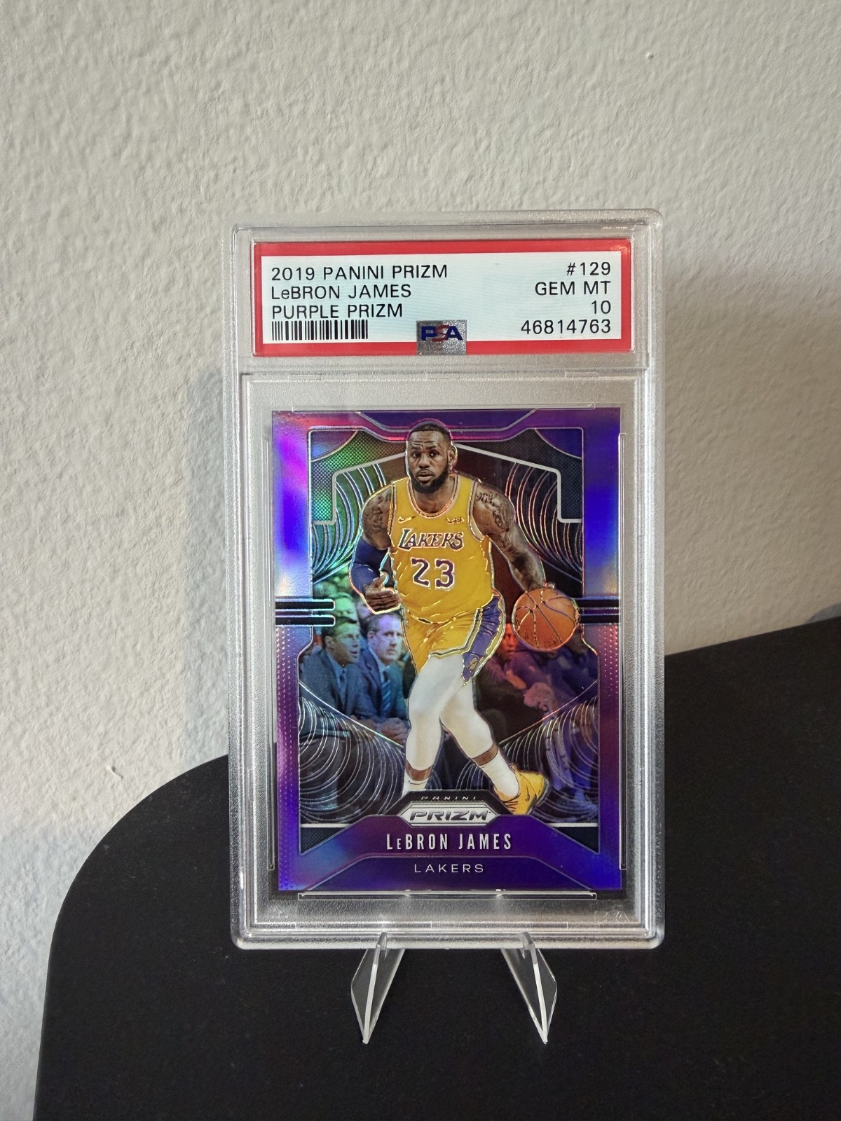 /75 LeBron James 2019-20 Panini Prizm Purple #129 PSA 10 TRUE GEM MINT LAKERS 🔥