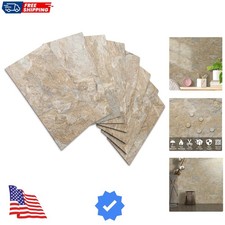 100-Piece Peel and Stick Backsplash Wall Tiles, 3" x 6" PVC Sandstone Faux St...