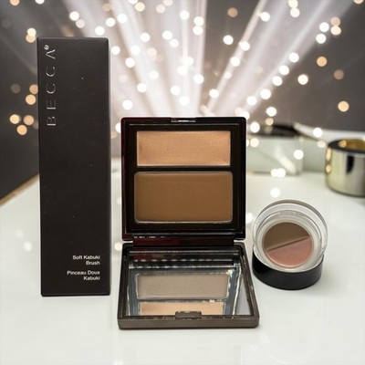 Becca Lowlight Highlight Perfecting Palette Poured Cream - 0.31oz full size RARE