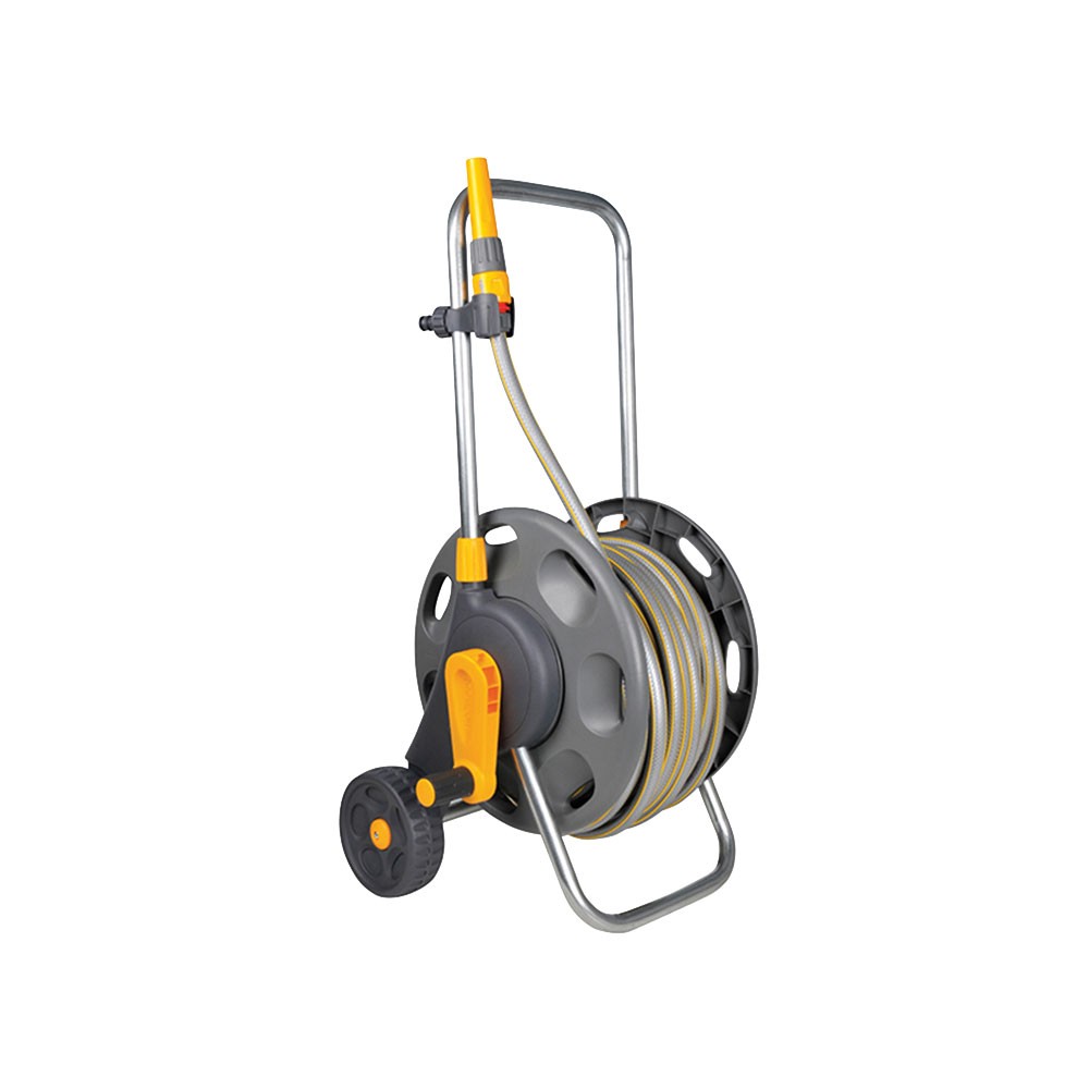 Hozelock 2435 60m Assembled Hose Cart & 50m of 12.5mm Hose