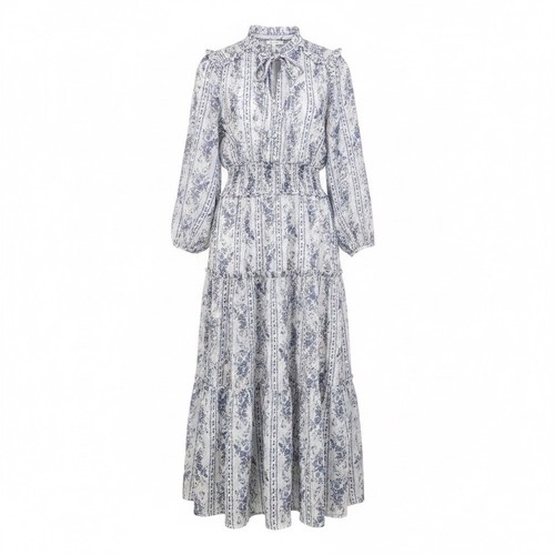 Escape By Blu Pepper Womens White & Blue Floral Maxi Dress Siize M