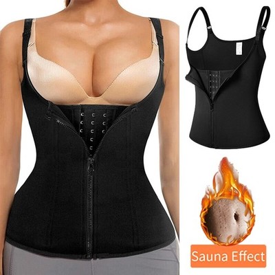 Women Slimming Body Shaper Waist Trainer Vest Sweat Sauna Suits Top Shapewear US