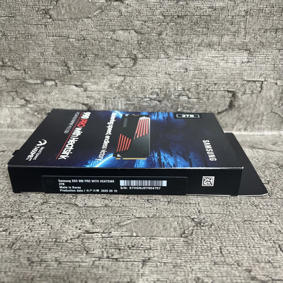 Sealed SAMSUNG 990 PRO W/Heatsink 2TB M.2 NVME PCIE4.0 VNAND SSD 7450MB/s - Image 3 of 4