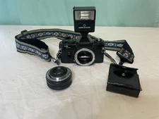 UNTESTED Vintage Sears KS Super Camera Body With 50mm Lens & Flash