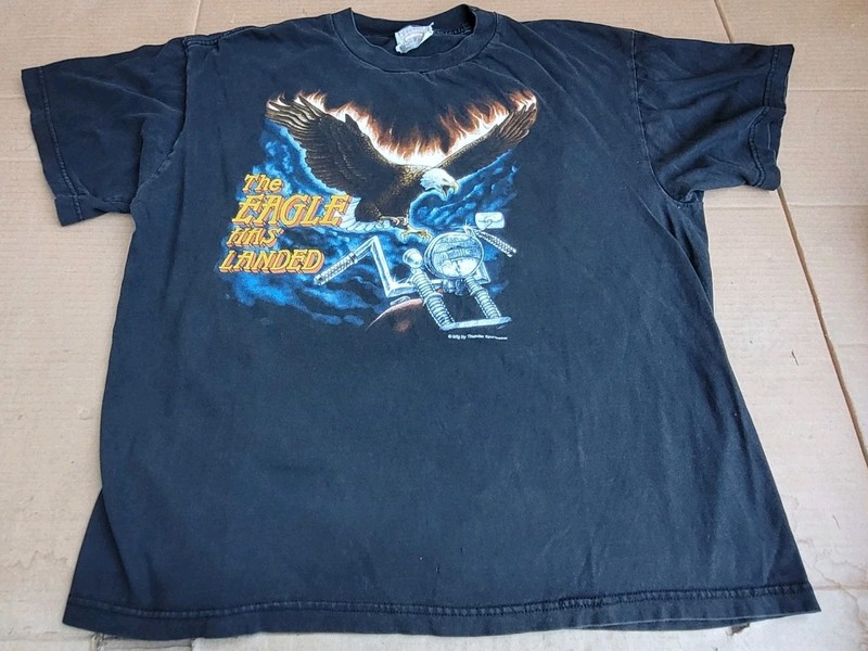 Vintage Thunder Sportswear “The Eagle Has Landed “ Harley T-shirt Men's XL
