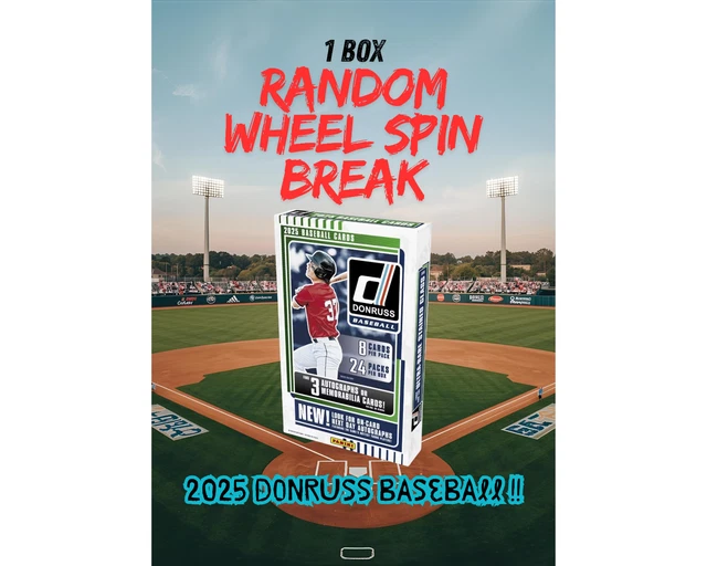 1 Box 2025 Donruss Baseball Random Wheel Spin WDD
