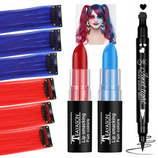 Halloween Face Body Paint Kit for Harley Quinn Cosplay
