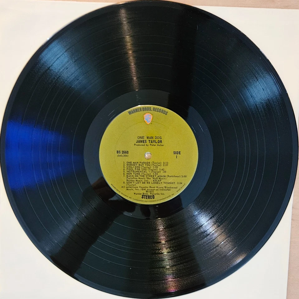 James Taylor, One Man Dog, Vinyl LP, Warner Brothers BS-2660, 1972. Foto 4 de 4