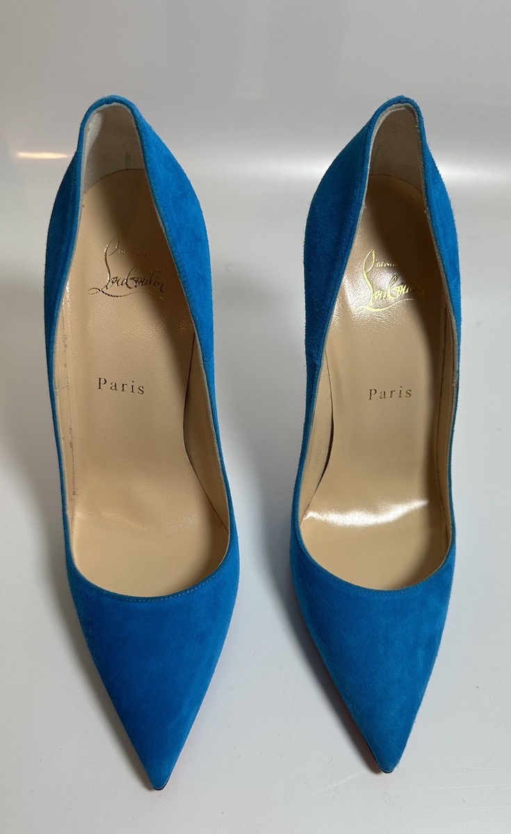Christian Louboutin So Kate Heels Egyptian Blue Suede Shoes 39 (US