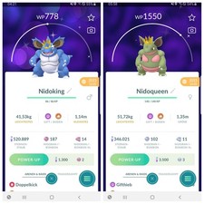 Pokemon Go Shiny / Dazzling Nidoking - Nidoqueen Crown / Crown