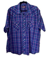 Wrangler Big Man Pearl Snap Short Sleeve Shirt 2XL