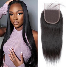Lace Closure 4X4 HD Lace Closure Straight Closure Human Hair 12 Inch