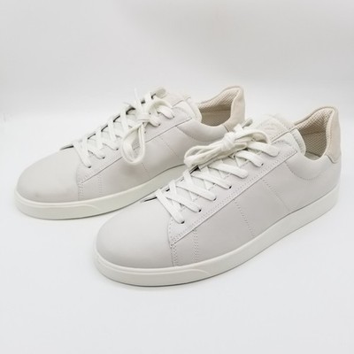 Ecco Men's Street Lite Retro Sneaker Sz  8 - 8.5 White Leather Low Top Casual
