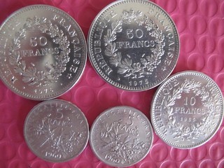 SUPERBE ARGENT LOT DE 5 PIECES EN ETAT SUPERBE VOIR PHOTOS