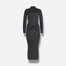 SEROYA Women's Gray Fina Tea Length Dress Size S