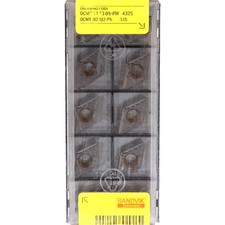 10 SANDVIK DCMT 11T308-PM - Grade 4325 CNC Lathe Coated Carbide Turning Inserts
