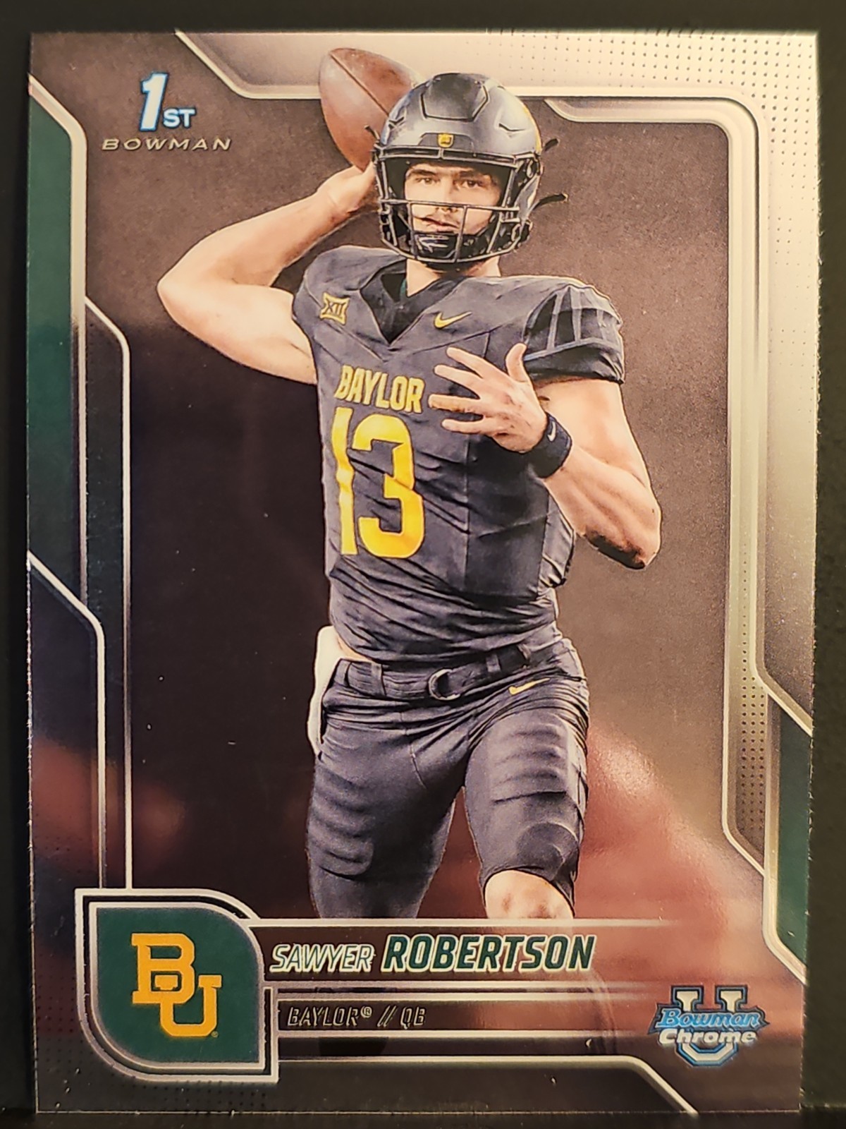 2025 Bowman Chrome University #33 Sawyer Robertson BAYLOR 