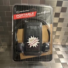 Centurion AM FM Deluxe Pocket Radio E2092 with Headphones Vintage New in Package