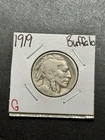 1919 P Buffalo Nickel G+ Good Better Date US 5c Type Coin (Raw19133)