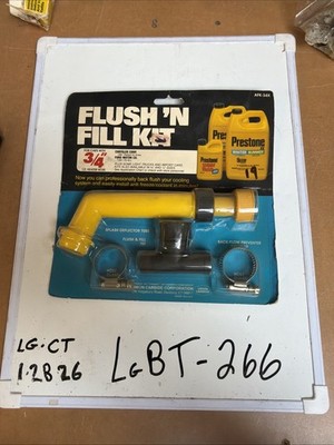 Prestone AFK-34X, Flush 'N Fill Radiator Back Flush Kit NOS NEW Made USA