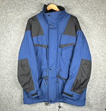 Giacca sci uomo St Michael M&S blu medio con cappuccio impermeabile RECCO neve montagna