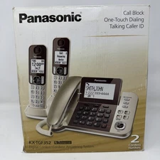 Panasonic KX-TGF352N Corded Cordless Phone System Answer Machine 2 Handsets NEW