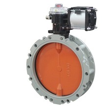 Powder Butterfly Valve Pneumatic Powder Cement Double Flanged Butterfly Valve