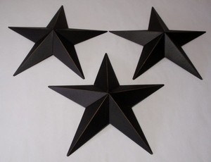 Hearthside-Collection-12-034-Black-Metal-Accent-Stars-Set-of-3-NEW-Primitive